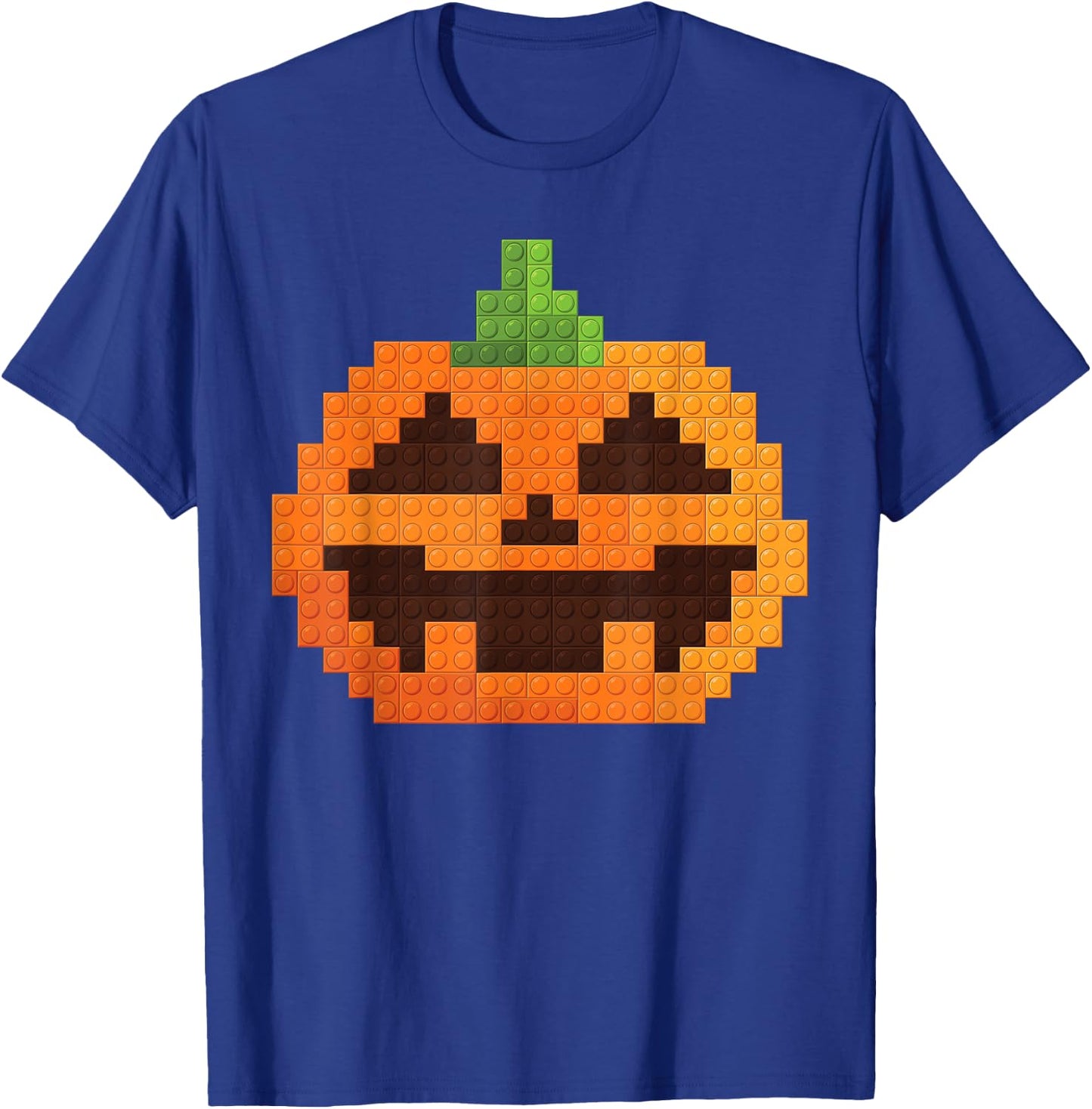 Halloween Master Builder Pumpkin kids Building Blocks Bricks T-Shirt - T-Shirt | Royal