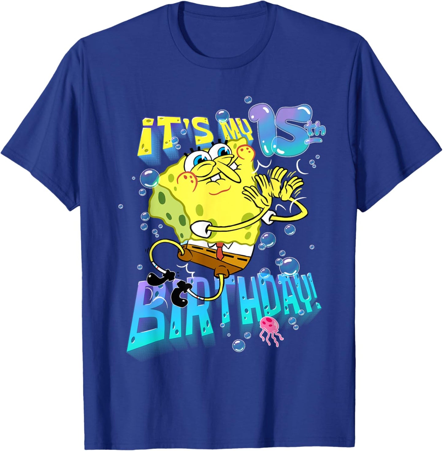 Spongebob It's My 15th Birthday Boy Girl Teen BDay Spongebob T-Shirt - T-Shirt | Royal