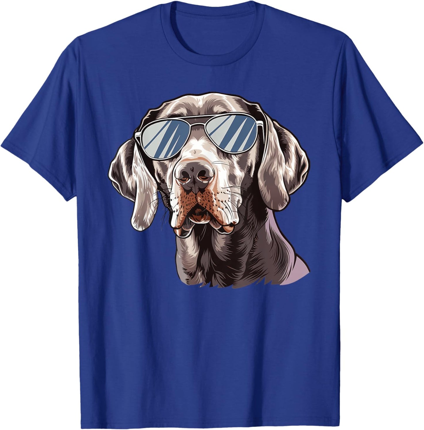 Weimaraner Dog Sunglasses T-Shirt - T-Shirt | Royal