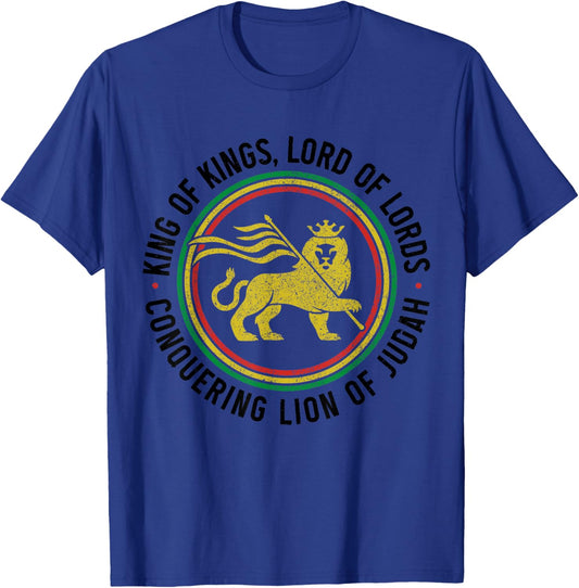 Lion Of Judah Reggae Music Rastafari Hebrew Israelite T-Shirt - T-Shirt | Royal