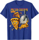 funny pizza slice chased by cutter wheel Gift lover food T-Shirt - T-Shirt | Royal
