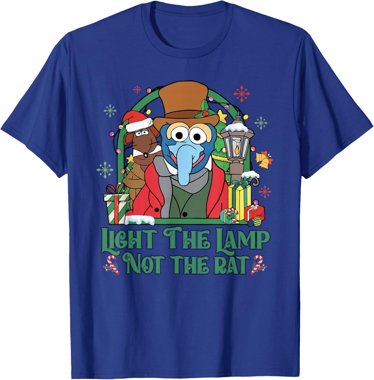 Light The Lamp Not The Rat Funny Christmas T-Shirt - T-Shirt | Royal