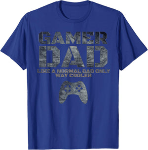 Funny Father Dad Daddy Husband Gift Gamer Dad T-Shirt - T-Shirt | Royal