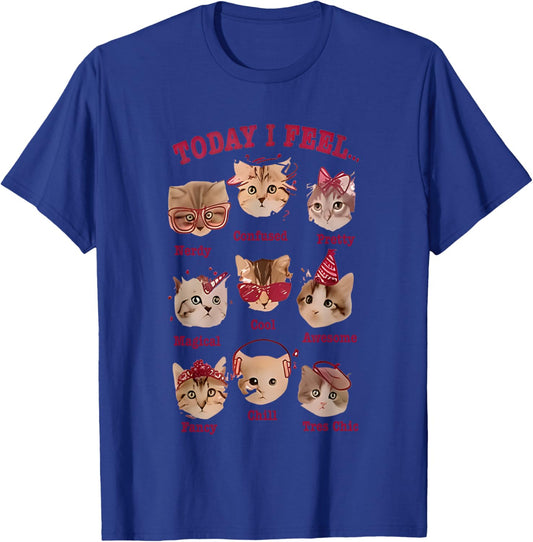 Today I Feel Cat Funny Women T-Shirt - T-Shirt | Royal