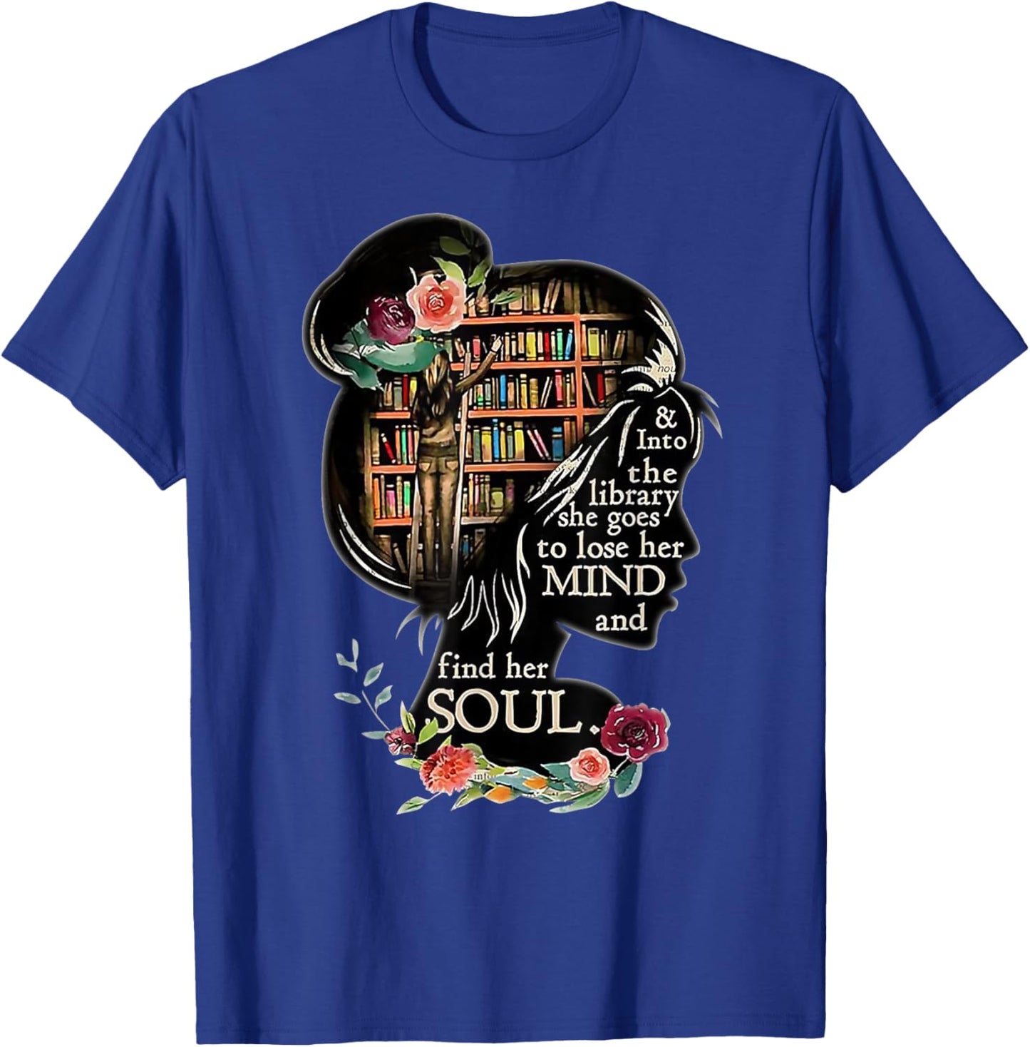Book Reading Bookworm Book Lover Women Kids Girls Librarian T-Shirt - T-Shirt | Royal