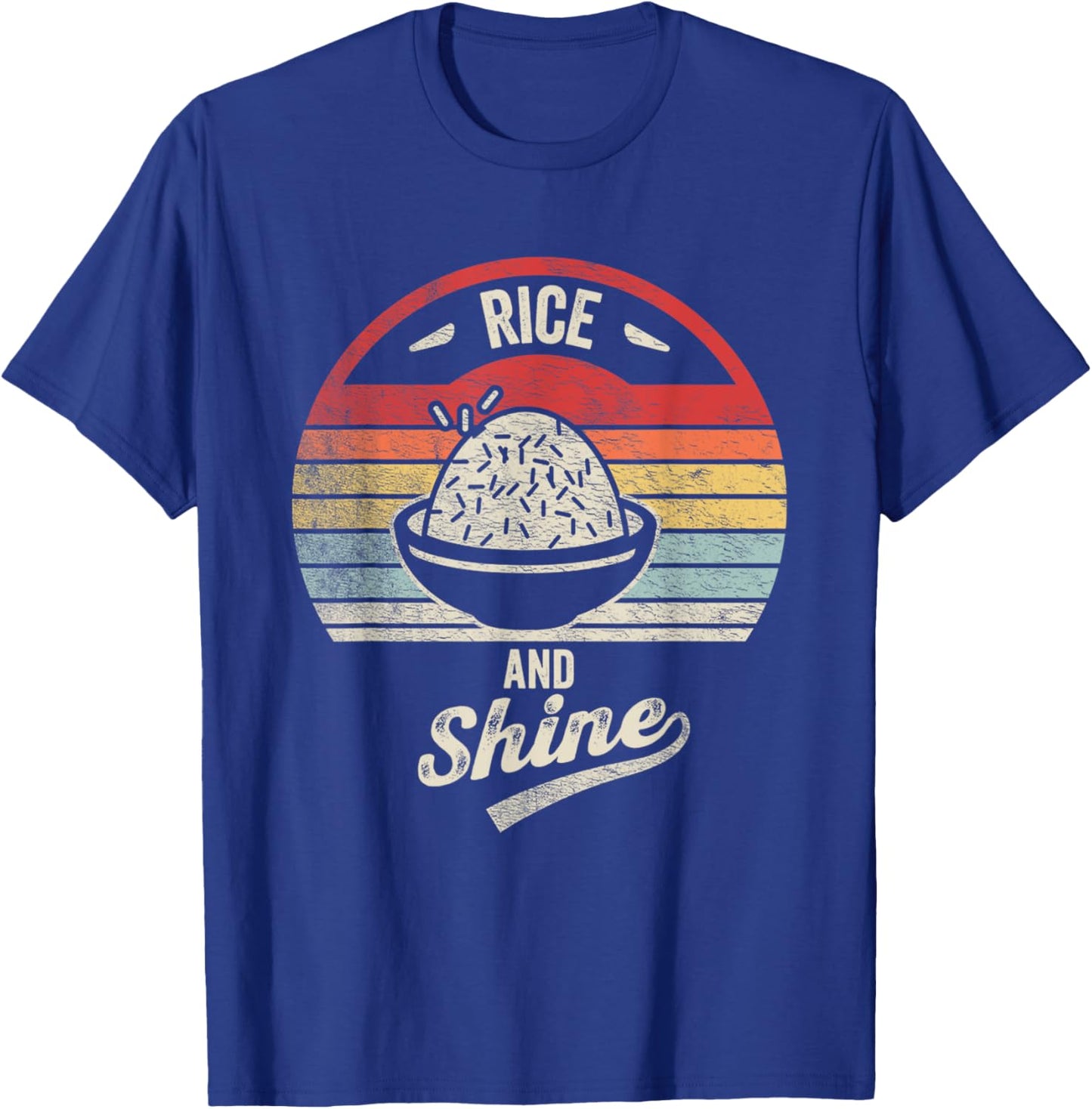 Retro Vintage Rice And Shine Sun Asian Foodie Rice Cooker T-Shirt - T-Shirt | Royal