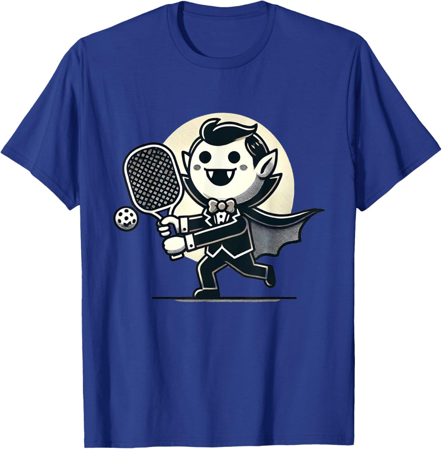Vampire Pickleball Player Funny Halloween Costume Sports T-Shirt - T-Shirt | Royal