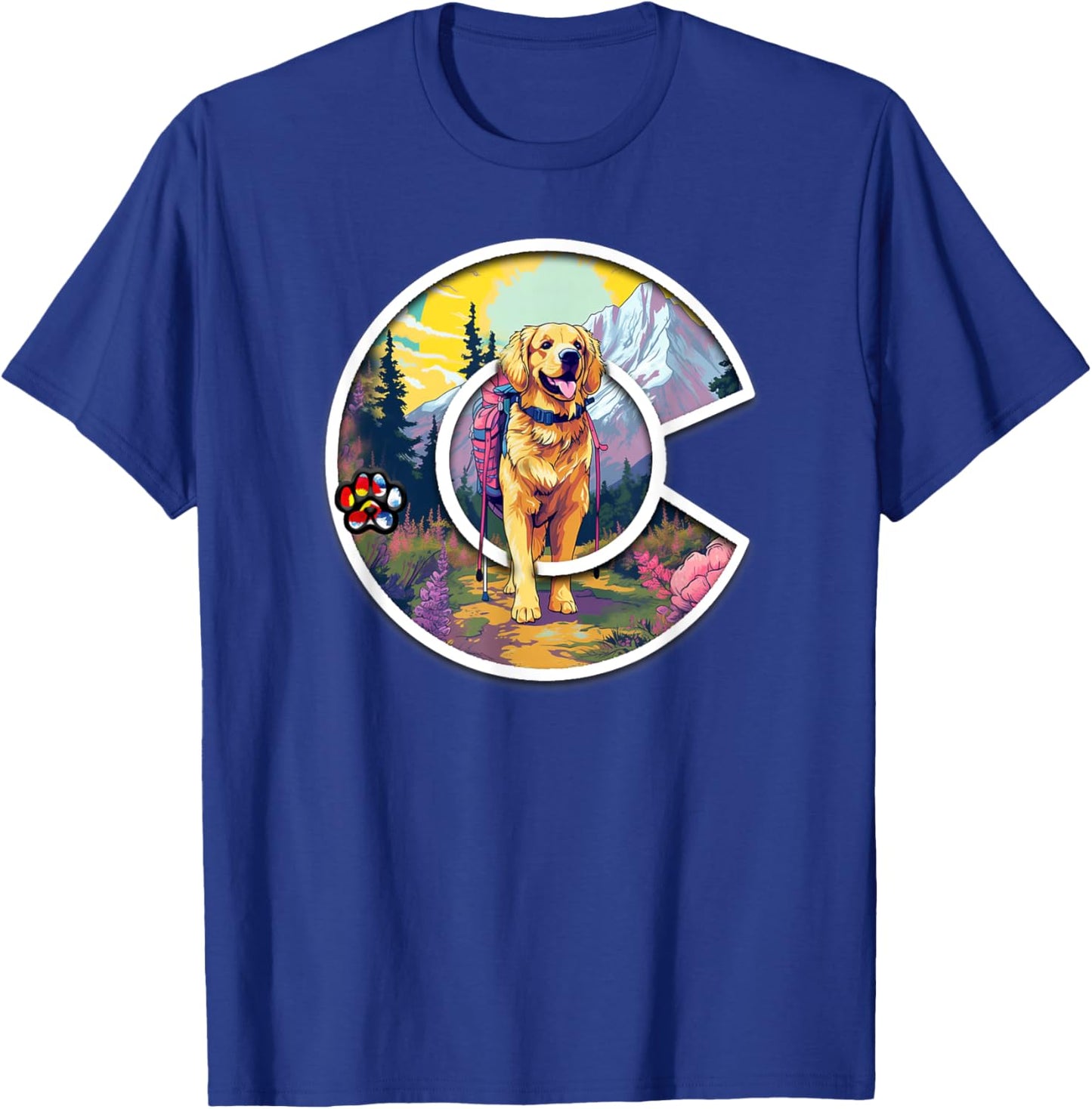 Colorado Golden Retriever - Cute Dog - Rocky Mountains Women Kids T-Shirt - T-Shirt | Royal