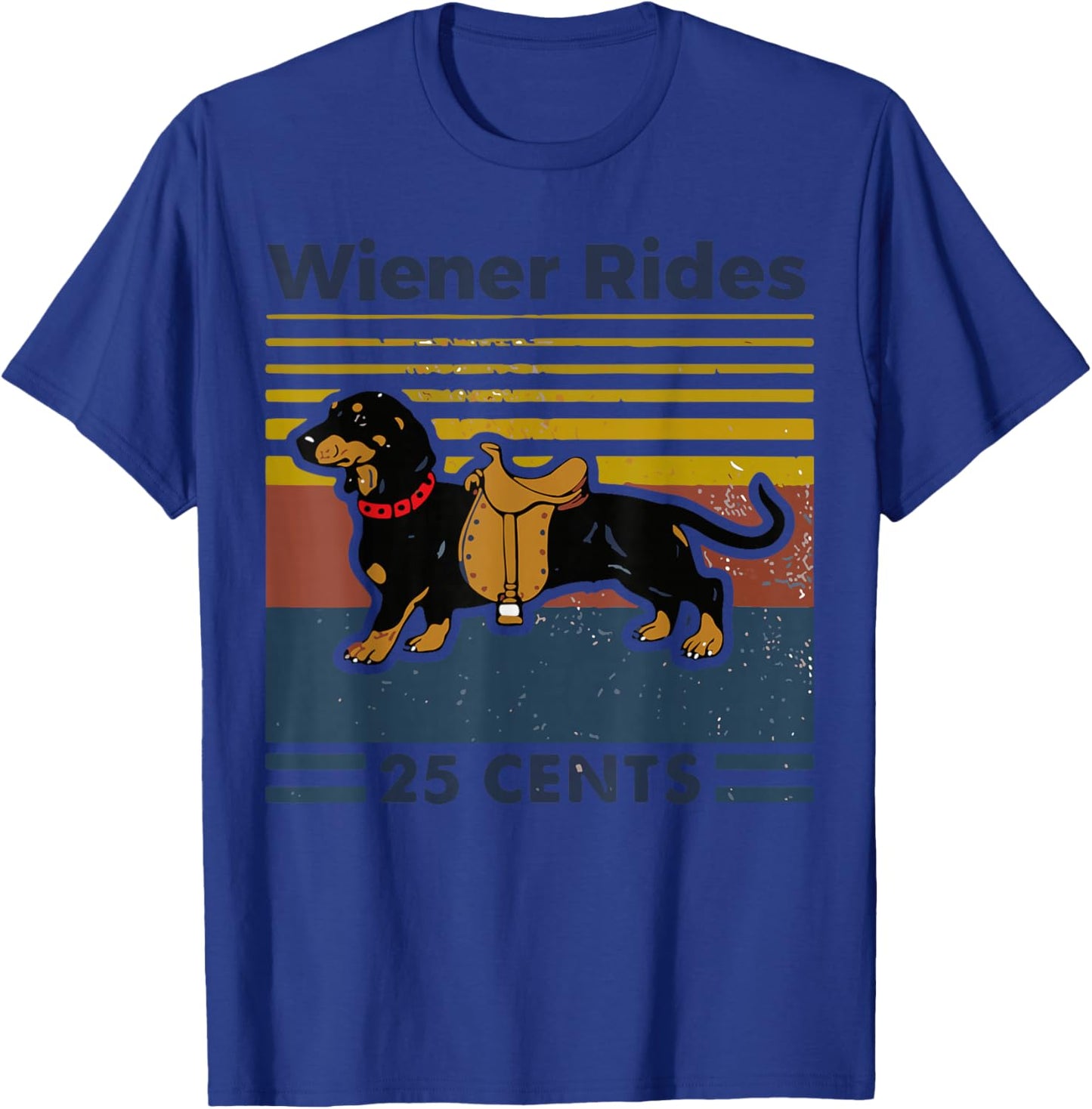 Weiner Rides Dachshund Owner Dog Mom Dad Wiener Dog Joke T-Shirt - T-Shirt | Royal