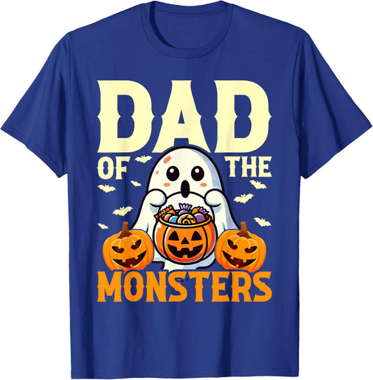 Halloween Dad Of Monsters Funny Family Costume Papa Daddy T-Shirt - T-Shirt | Royal