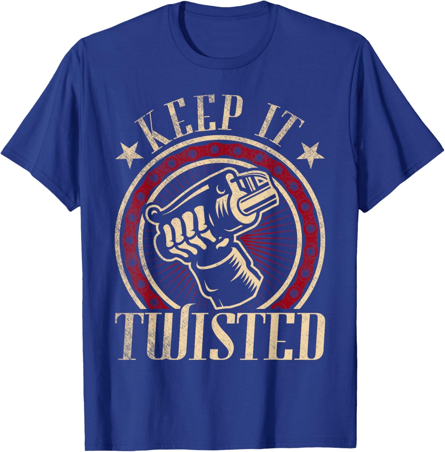 Keep It Twisted - Vintage Motorcycle T-Shirt - T-Shirt | Royal