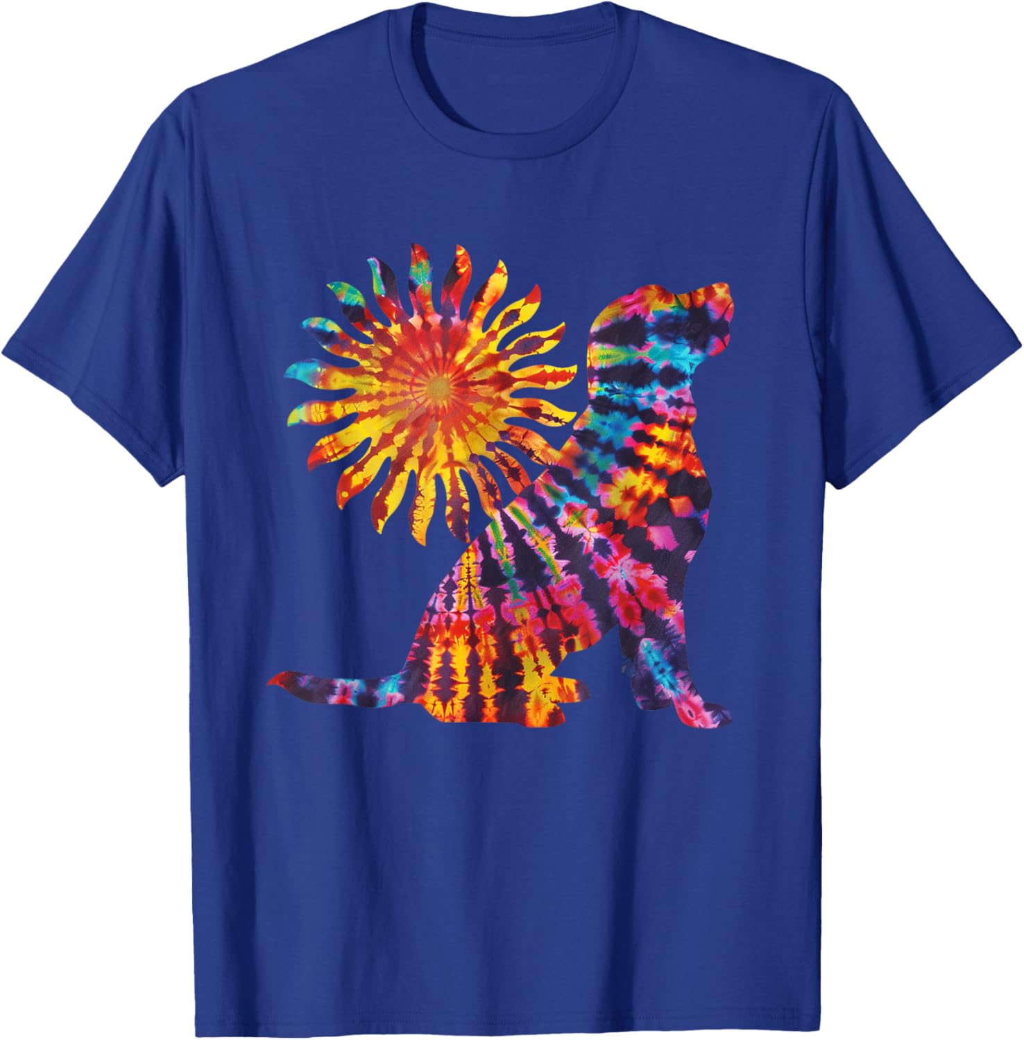 Labrador Retriever Dog Tie Dye Art Print Shirt Women Men T-Shirt - T-Shirt | Royal