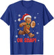 Oh Snap Gingerbread Man American Football Christmas T-Shirt - T-Shirt | Royal