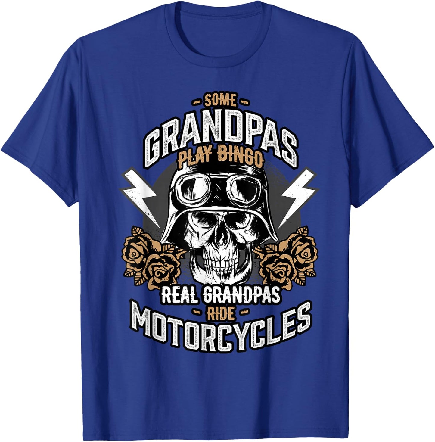 Real Grandpas Ride Motorcycles T-Shirt - T-Shirt | Royal