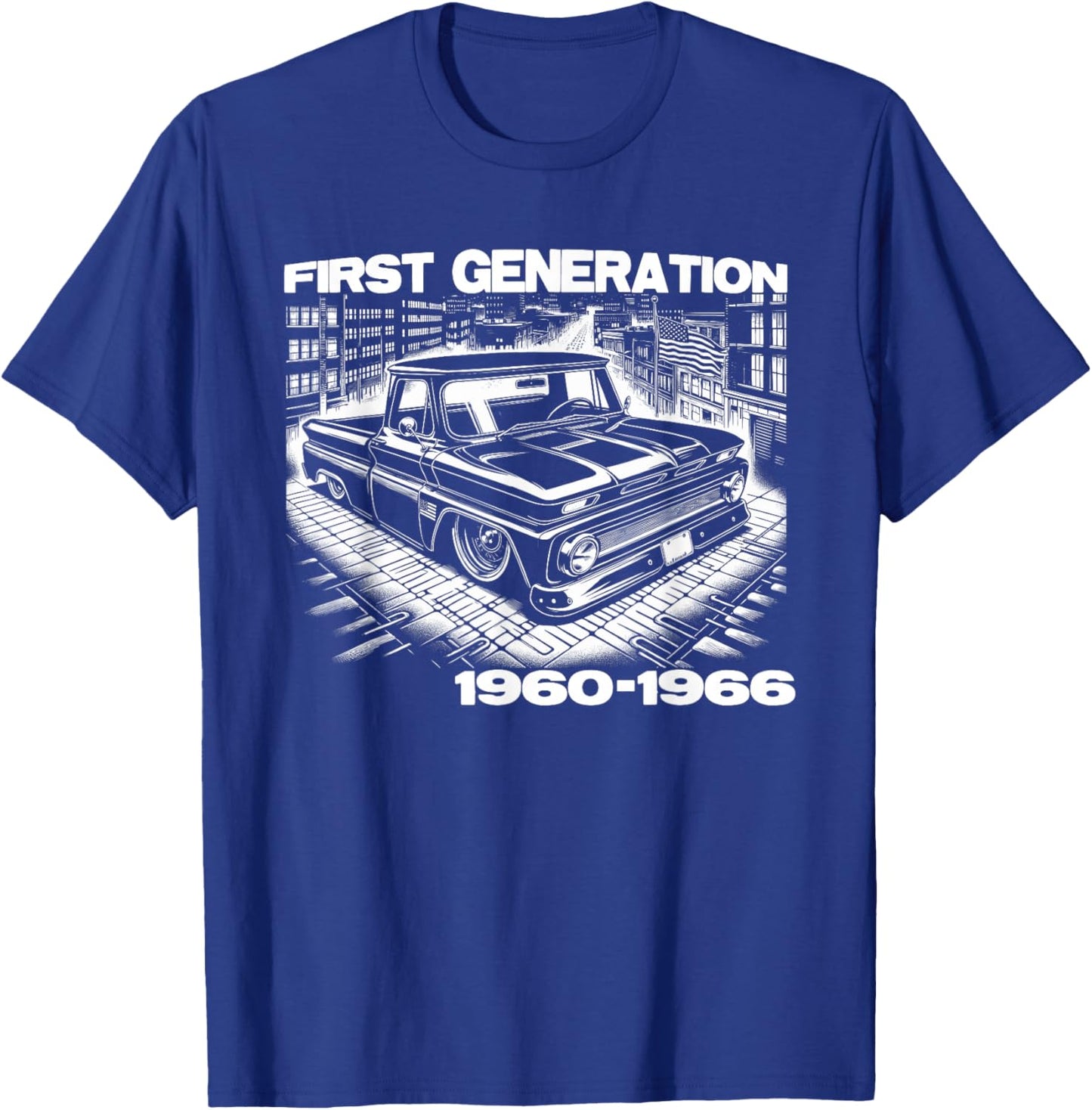 C10 Truck First Generation Custom 10 Classic C10 Truck T-Shirt - T-Shirt | Royal