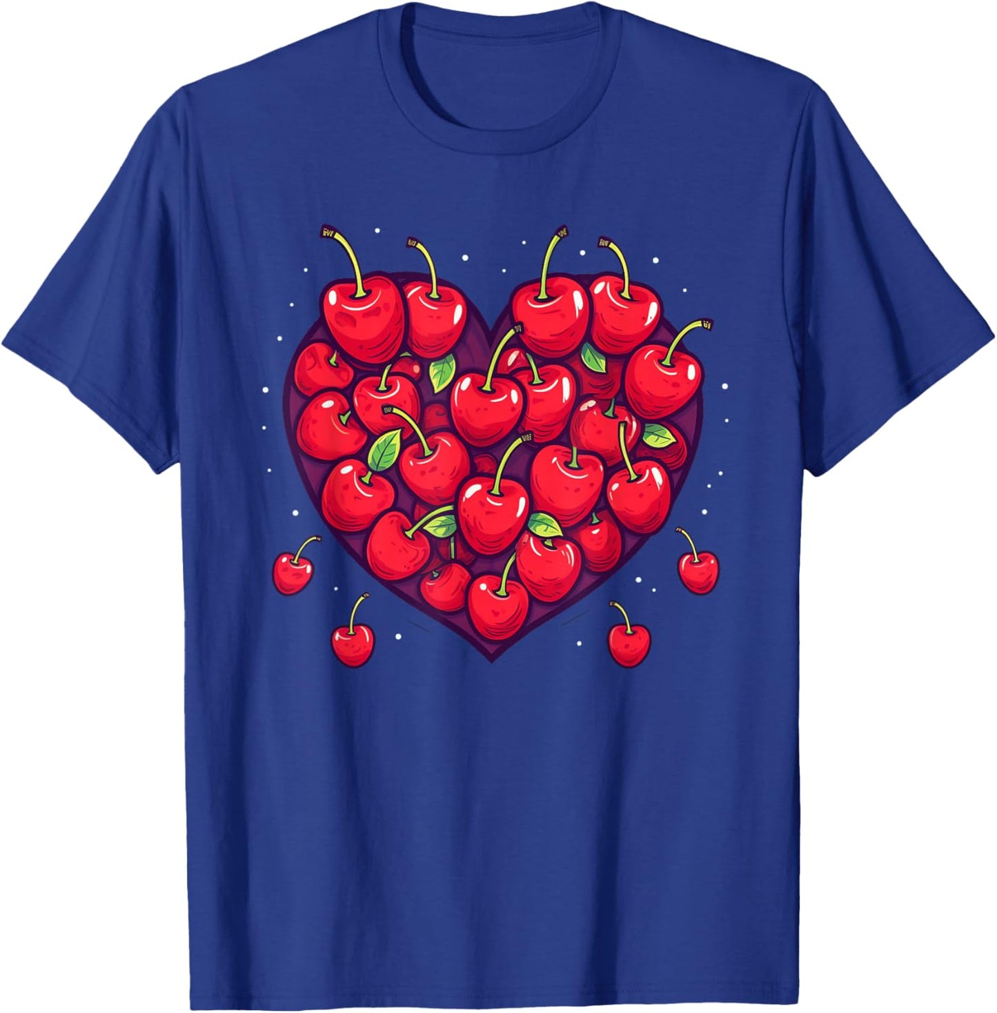 Cherry cherries heart cherry hearts fruit T-Shirt - T-Shirt | Royal