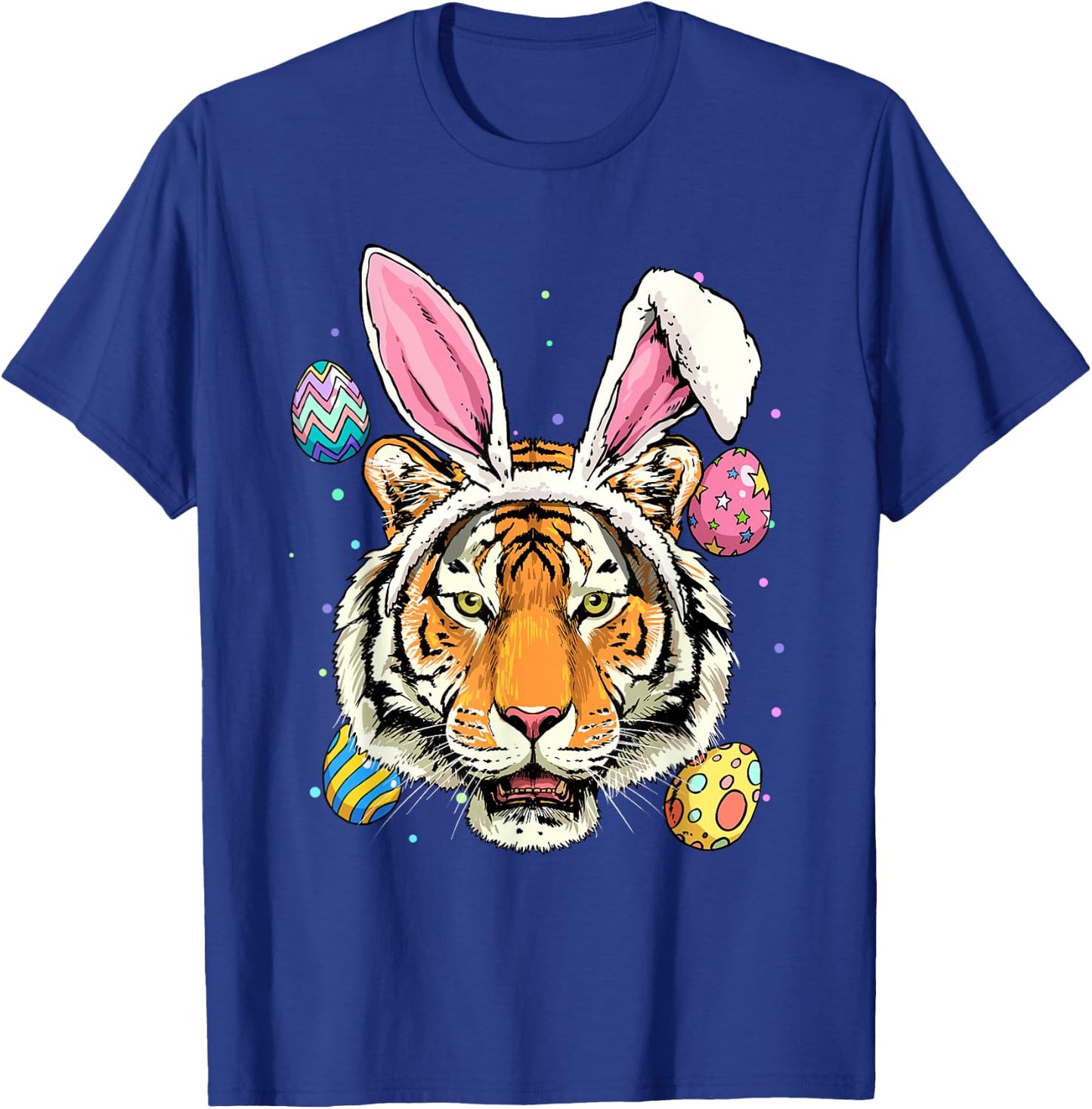 Easter Bunny Tiger Shirt Easter Egg Animal Face Tiger Lover T-Shirt - T-Shirt | Royal