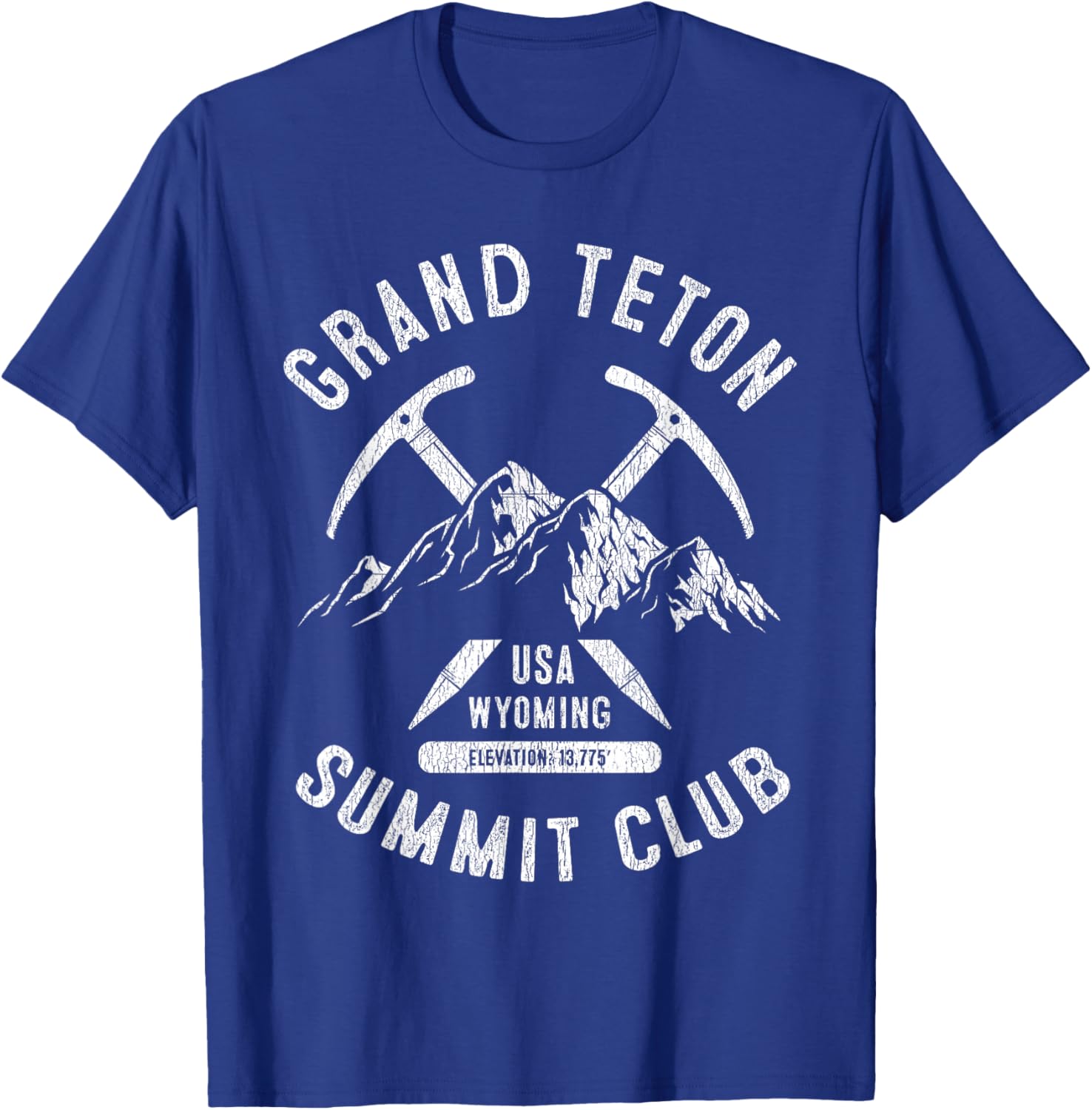 Grand Teton National Park Summit Club I Climbed Grand Teton T-Shirt - T-Shirt | Royal