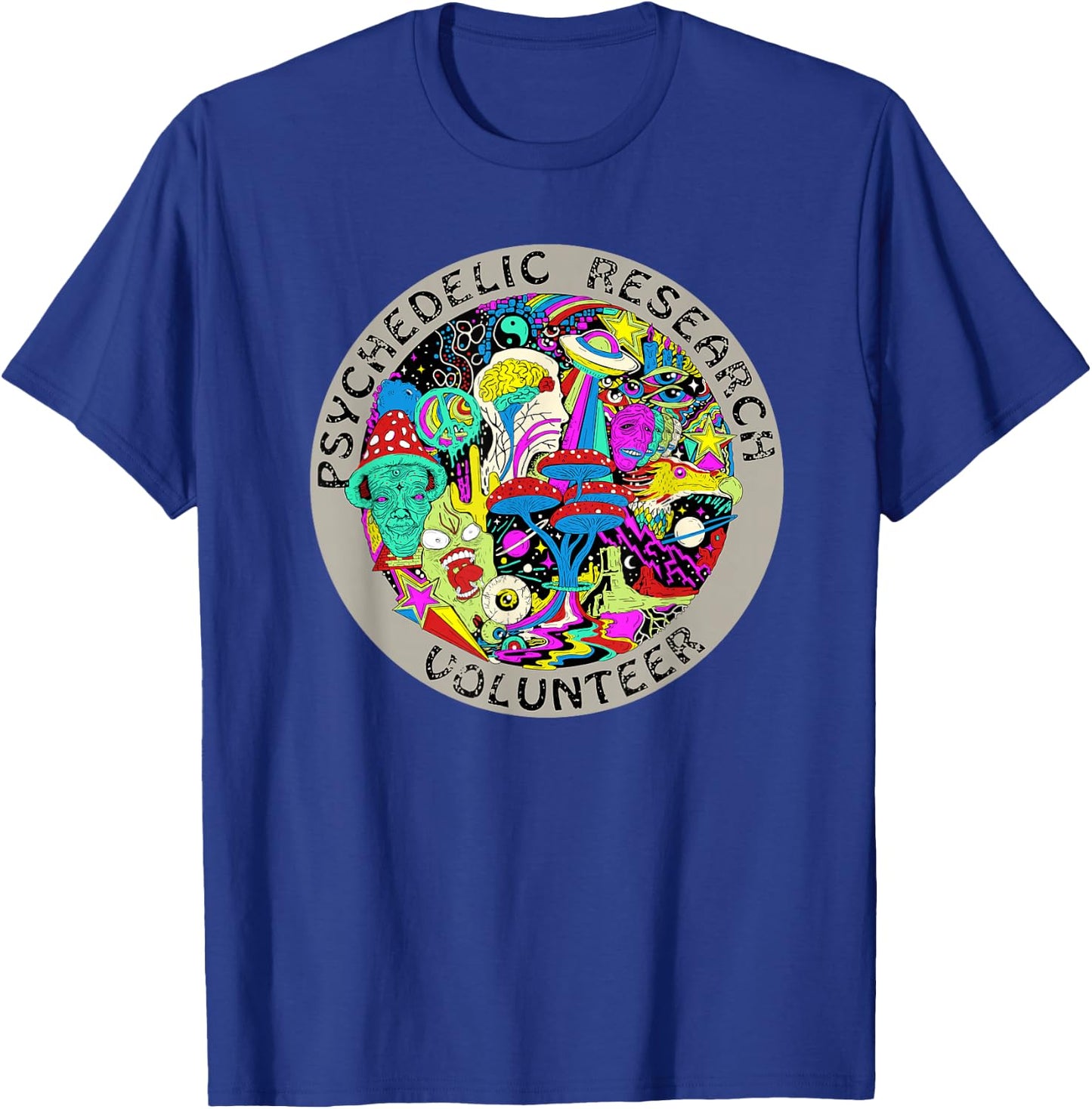 Psychedelic Mushroom Trip Gift - Psychedelic Research Gift Small T-Shirt - T-Shirt | Royal