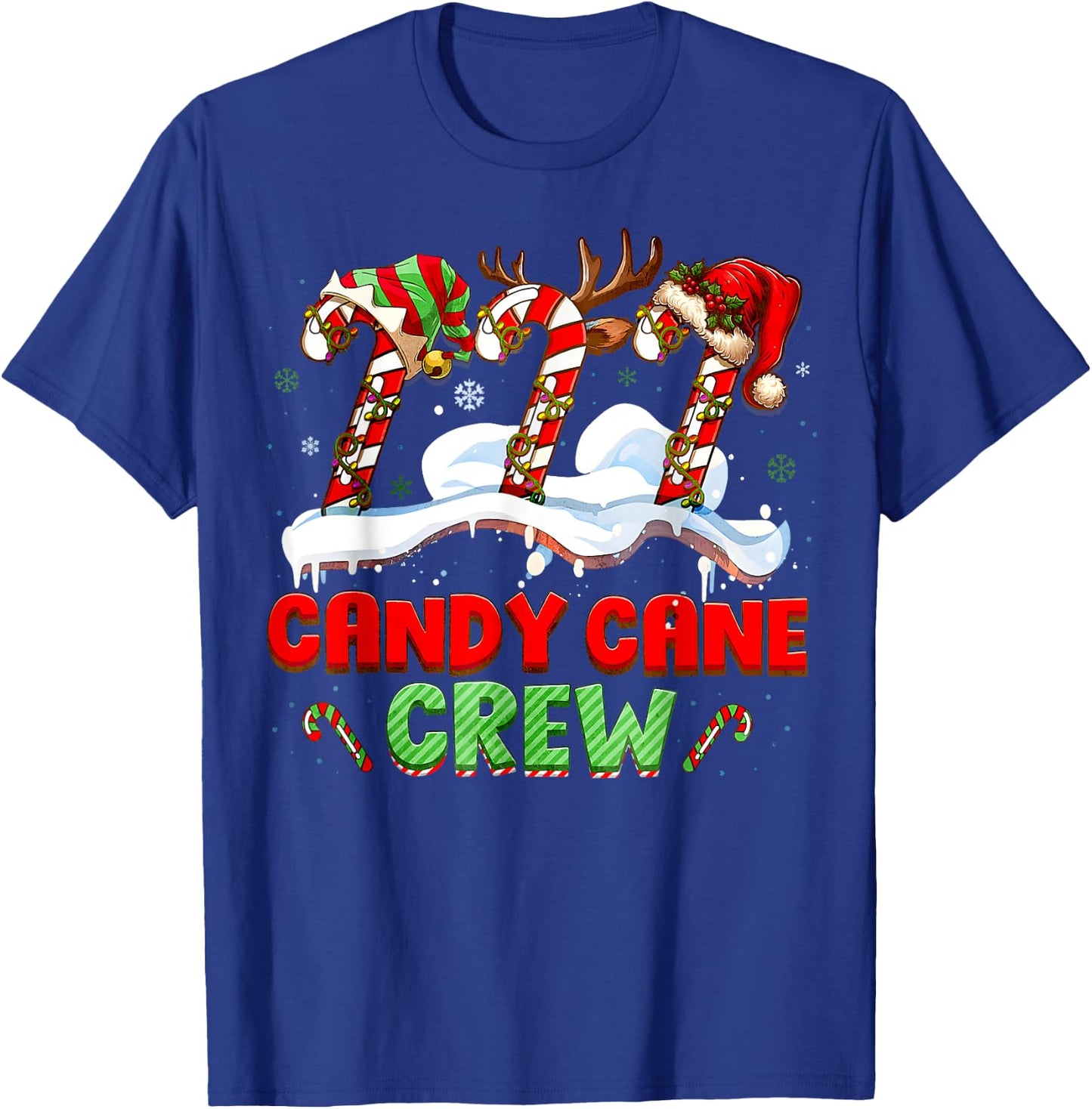 Candy Cane Crew Funny Christmas Candy Lover Xmas Kids T-Shirt - T-Shirt | Royal