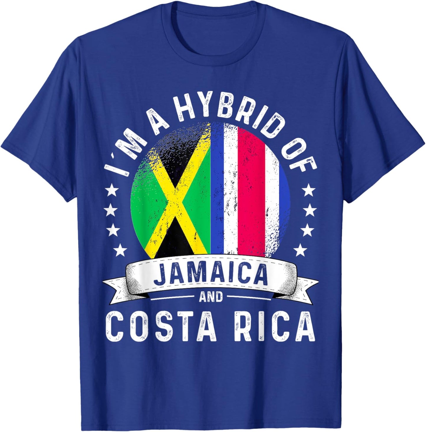 Jamaica Flag Costa Rica Grown Country Costa Rican Flag T-Shirt - T-Shirt | Royal