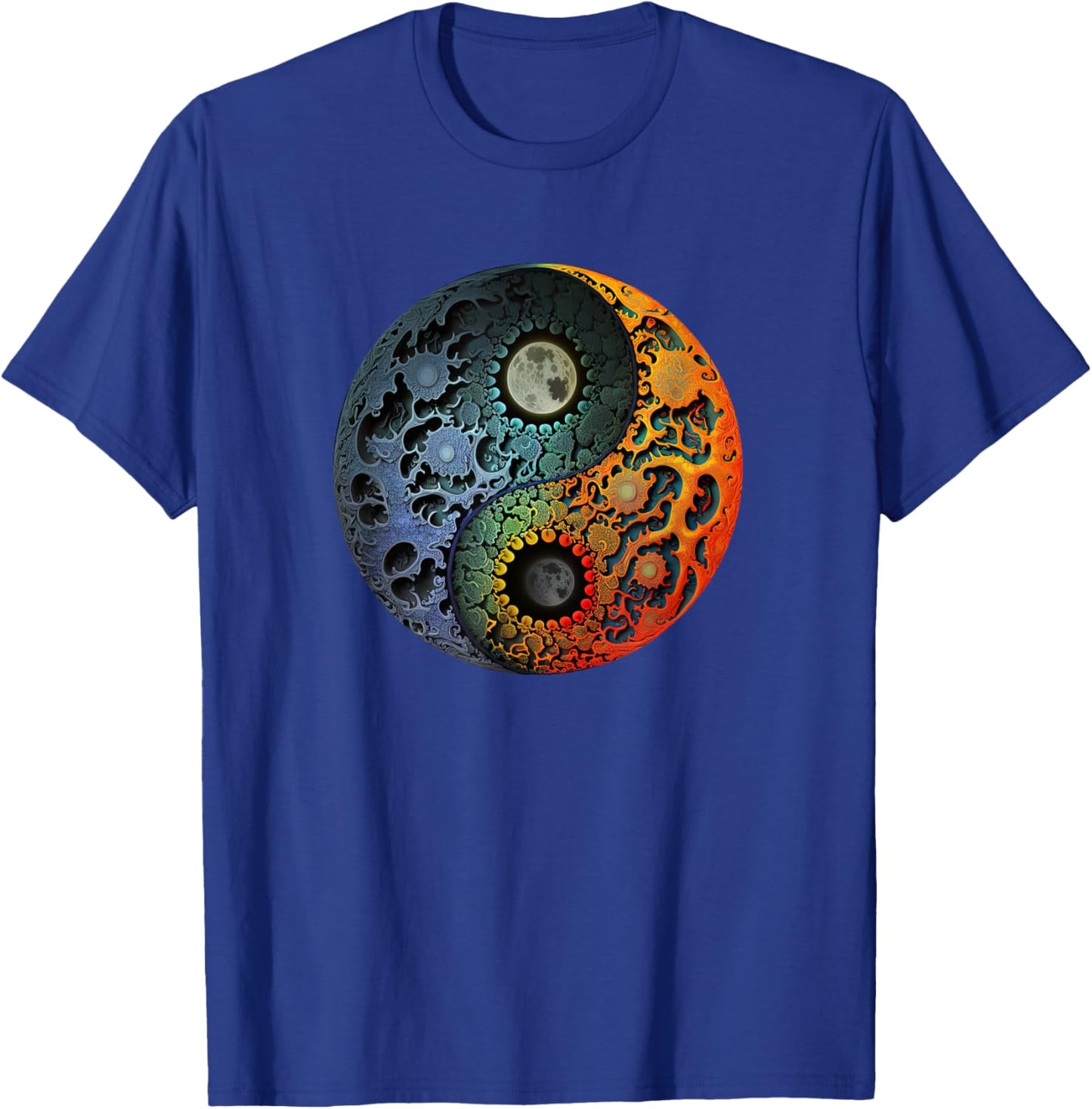 Yinyang Yoga Zen Yin yang Meditation T-Shirt - T-Shirt | Royal