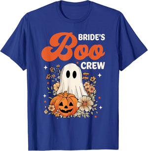 Bride's Boo Crew Wildflower Ghost Halloween Bachelorette T-Shirt - T-Shirt | Royal