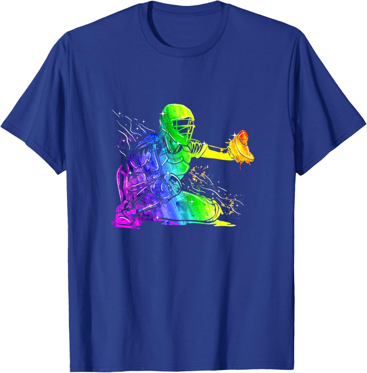 Softball Catcher Sports Design- Women Girls Softball Player T-Shirt - T-Shirt | Royal