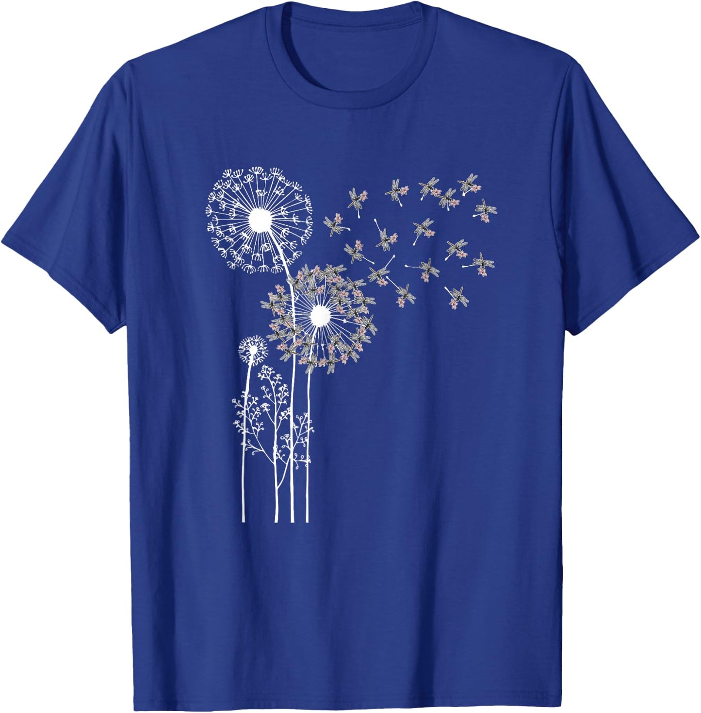 Forest Animal Insect Dandelion Dragonfly T-Shirt - T-Shirt | Royal
