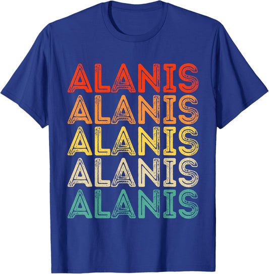Love Heart Alanis Vintage Retro Style Black Alanis T-Shirt - T-Shirt | Royal
