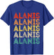 Love Heart Alanis Vintage Retro Style Black Alanis T-Shirt - T-Shirt | Royal