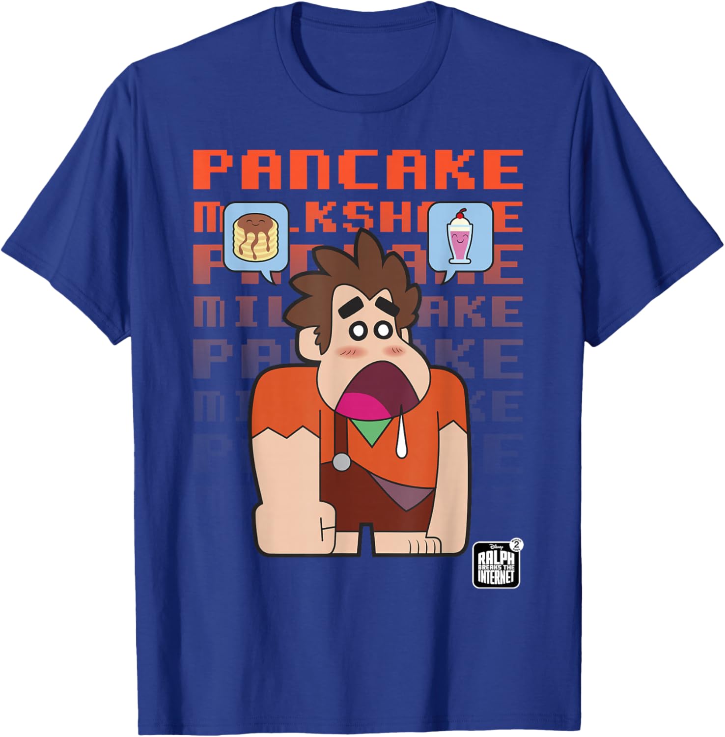 Disney Wreck-It Ralph Pancake Milkshake Stack T-Shirt - T-Shirt | Royal