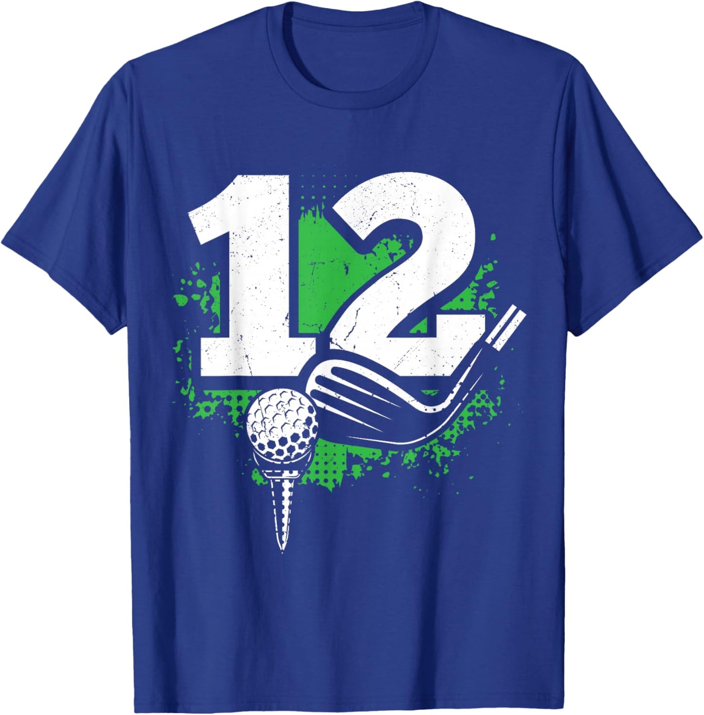 12th Birthday Boy Golf Player Golf 12 Years Old T-Shirt - T-Shirt | Royal