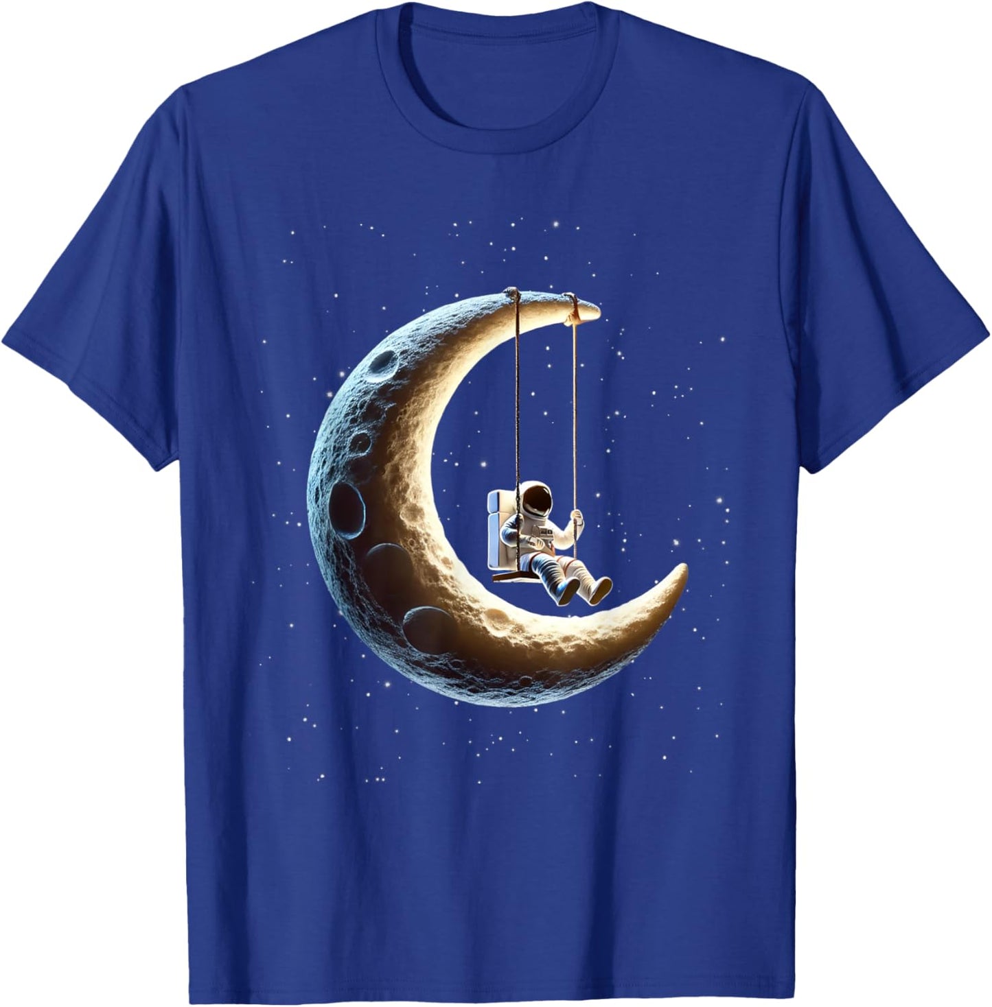 Funny Astronaut Moon gift Men Women kids astronomy space T-Shirt - T-Shirt | Royal