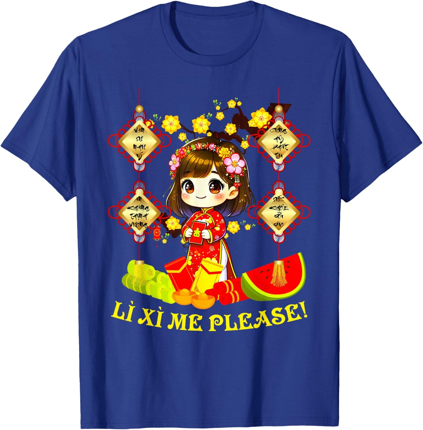 Li Xi Me Please Xuan At Ty Happy Tet Chuc Mung Nam Moi 2025 T-Shirt - T-Shirt | Royal