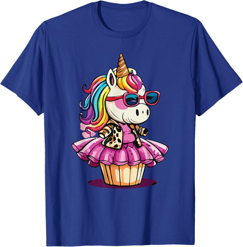 Unicorn Cupcake Cute Leopard Print Rainbow Unicorn Party , Small