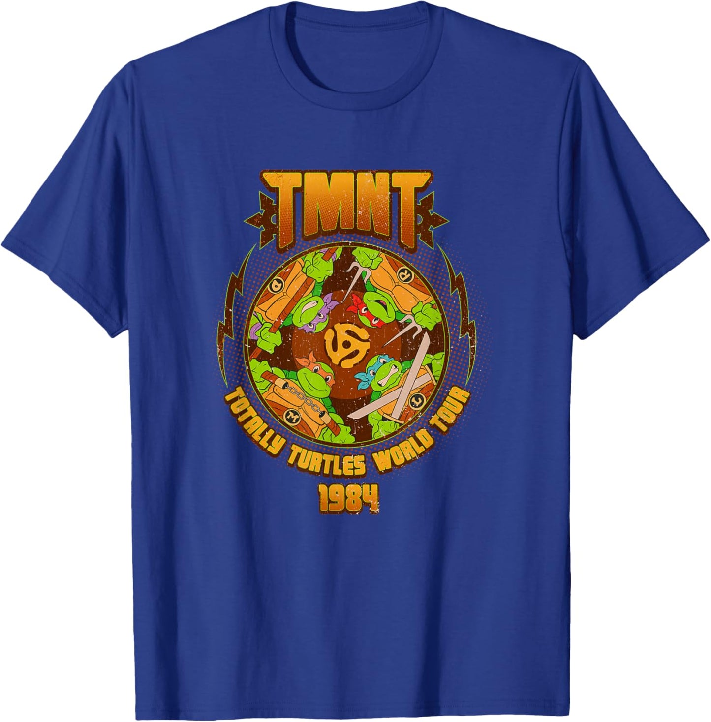 Teenage Mutant Ninja Turtles World Tour 1984 Vintage Logo T-Shirt - T-Shirt | Royal