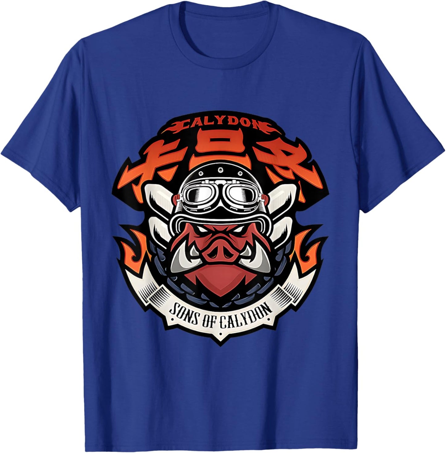 Proxy Agent Appareal Adult - Sons of Cali Themed - Black - Small - Short Sleeve - Modern Round Collar Straight Fit - Cartoon Pattern T-Shirt - T-Shirt | Royal