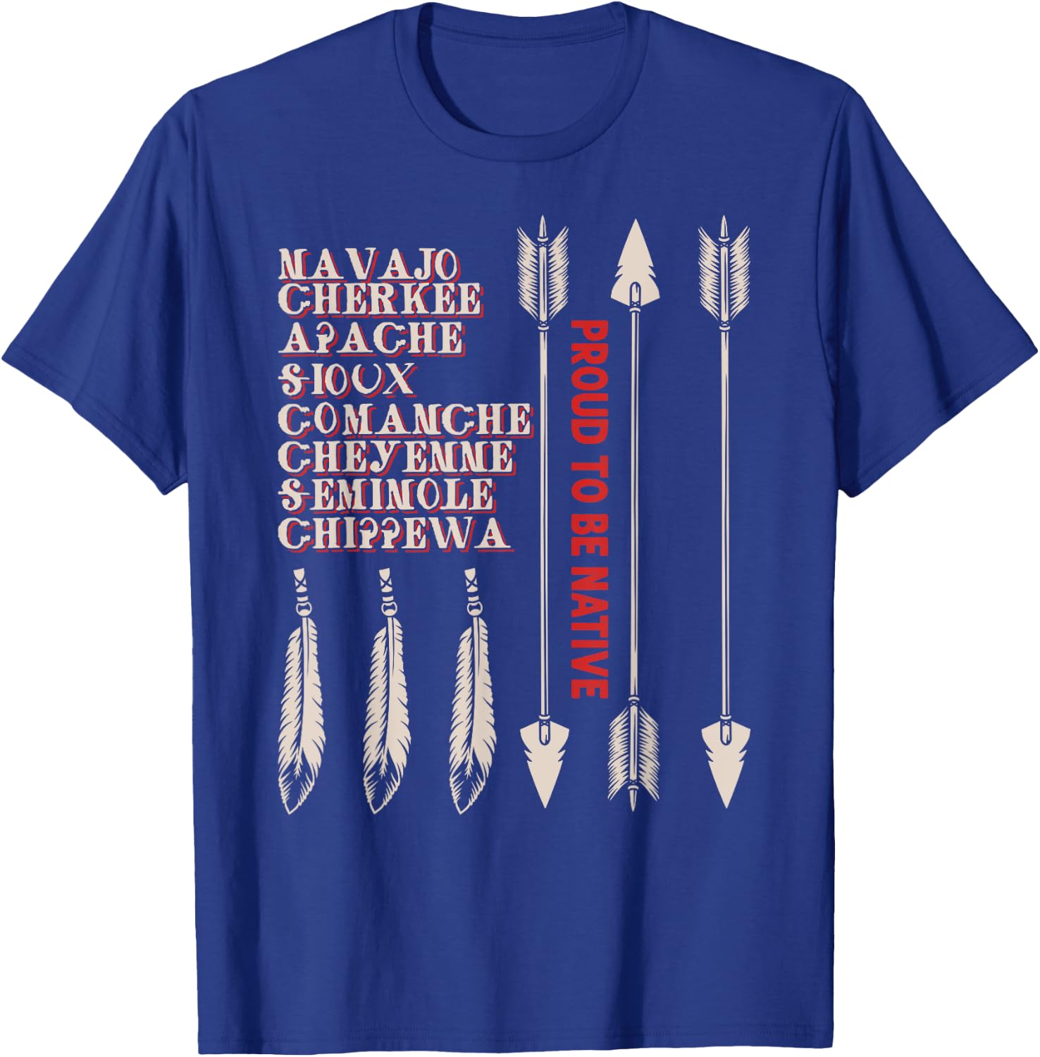 proud to be native Indian Native American Flag indigenous Kids Men T-Shirt - T-Shirt | Royal