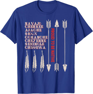 proud to be native Indian Native American Flag indigenous Kids Men T-Shirt - T-Shirt | Royal