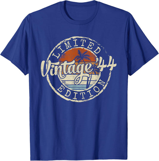 Vintage 1944 81st Birthday Gifts Women 81 Year Old T-Shirt - T-Shirt | Royal