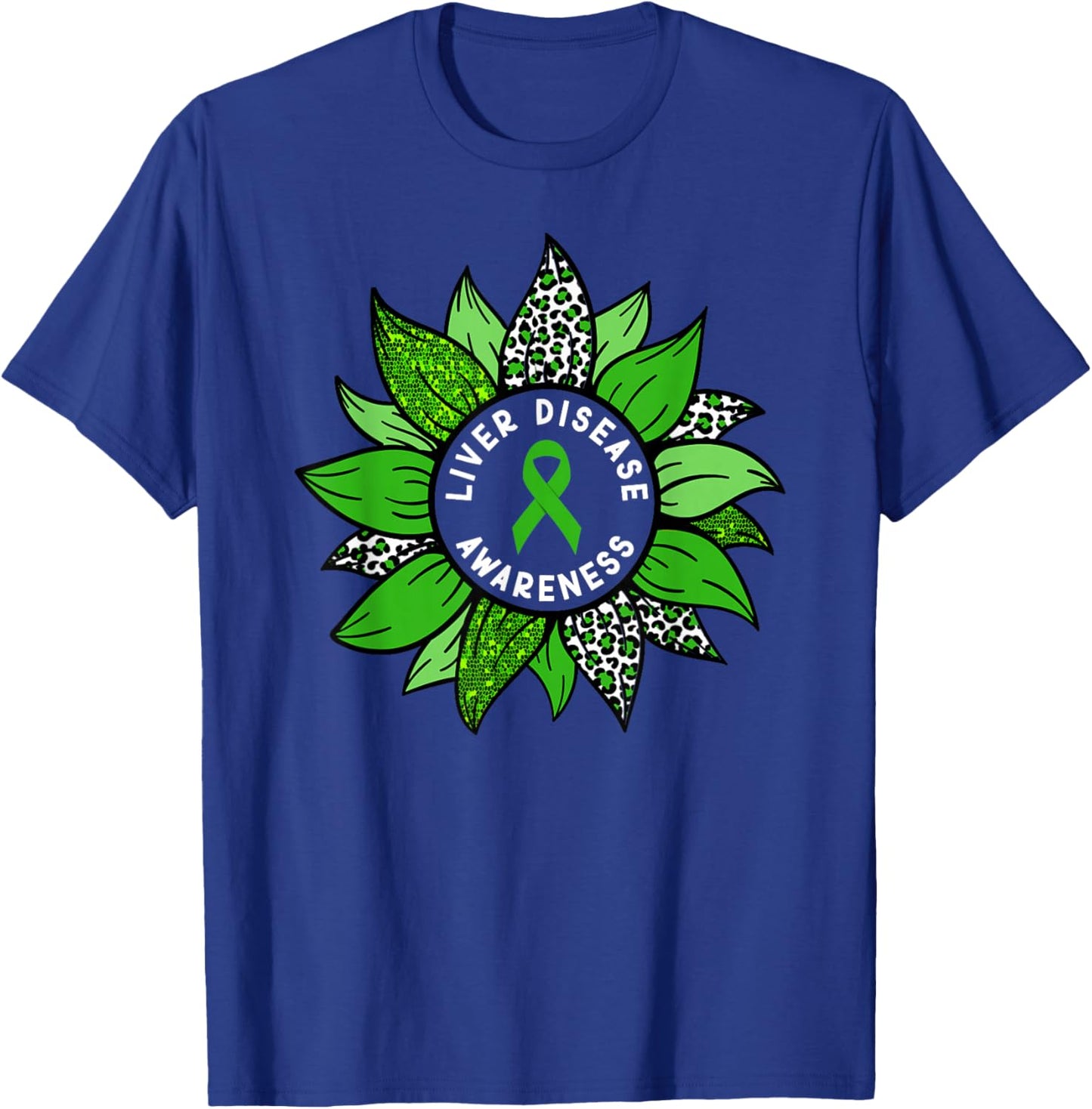 Liver Disease Awareness Month Flower Liver Disease Warrior T-Shirt - T-Shirt | Royal