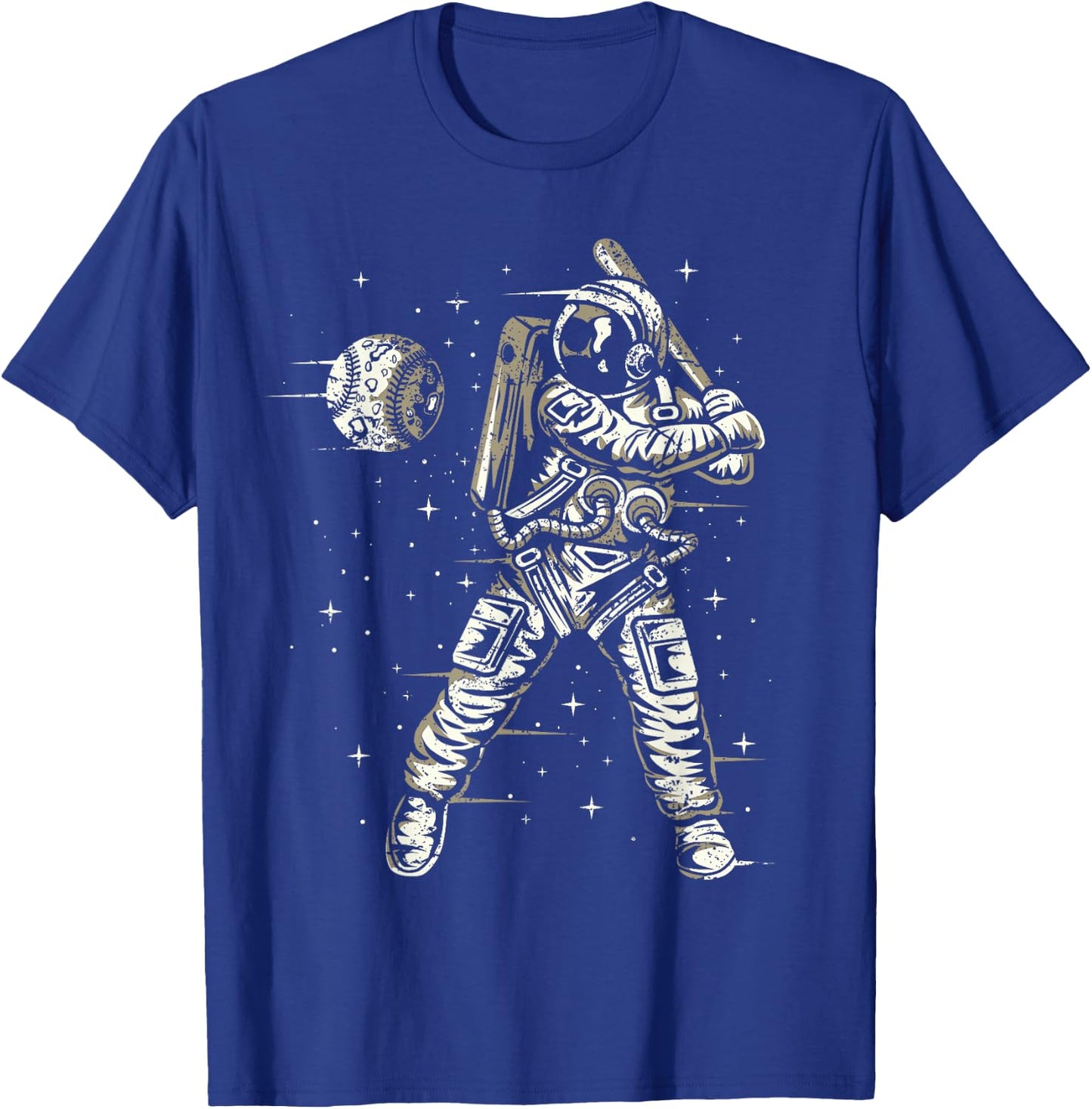 Funny Vintage Astronaut Boys Men Space Baseball T-Shirt - T-Shirt | Royal