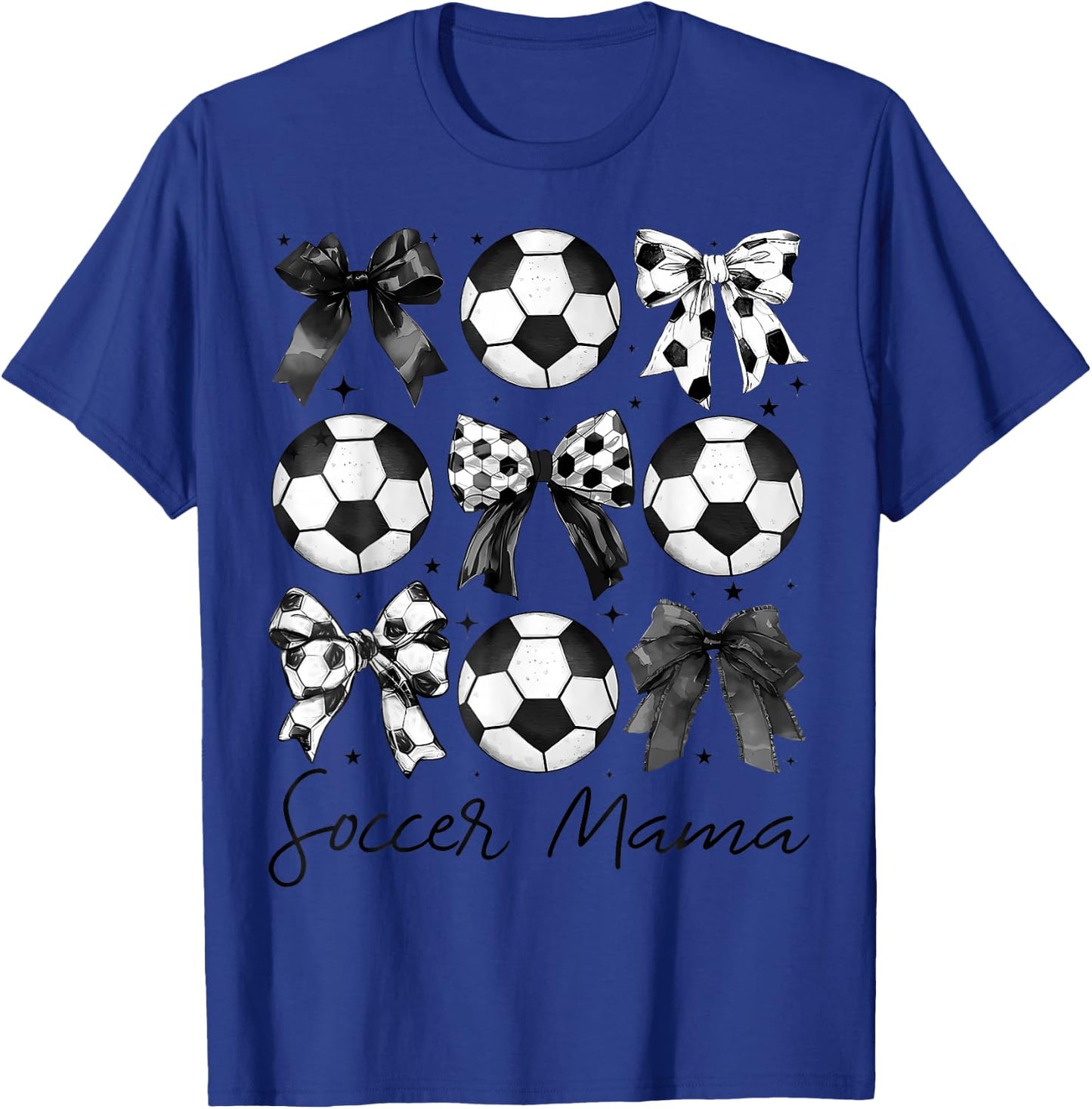 Soccer Mama Shirt Coquette Bow Soccer Mom T-Shirt - T-Shirt | Royal