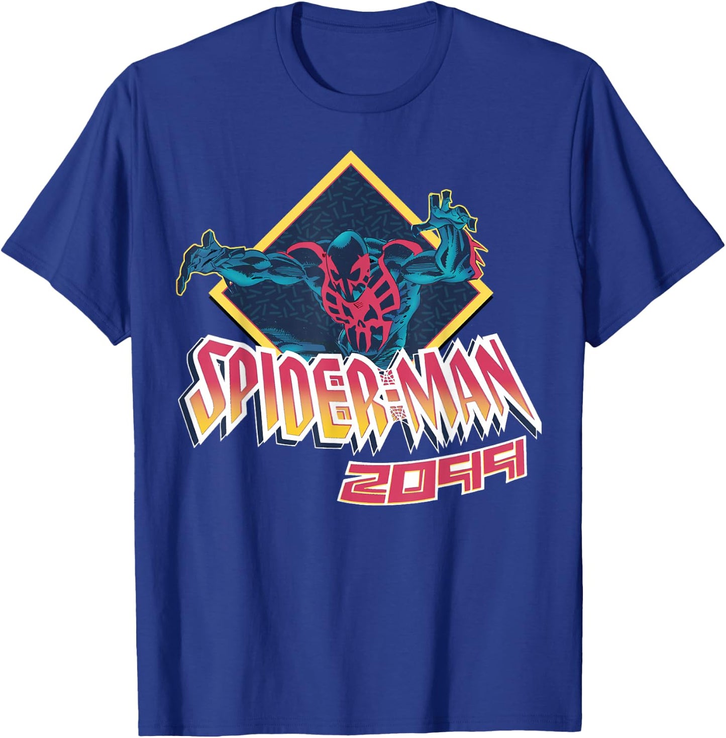 Marvel Spider-Man 2099 Action Portrait logo T-Shirt - T-Shirt | Royal