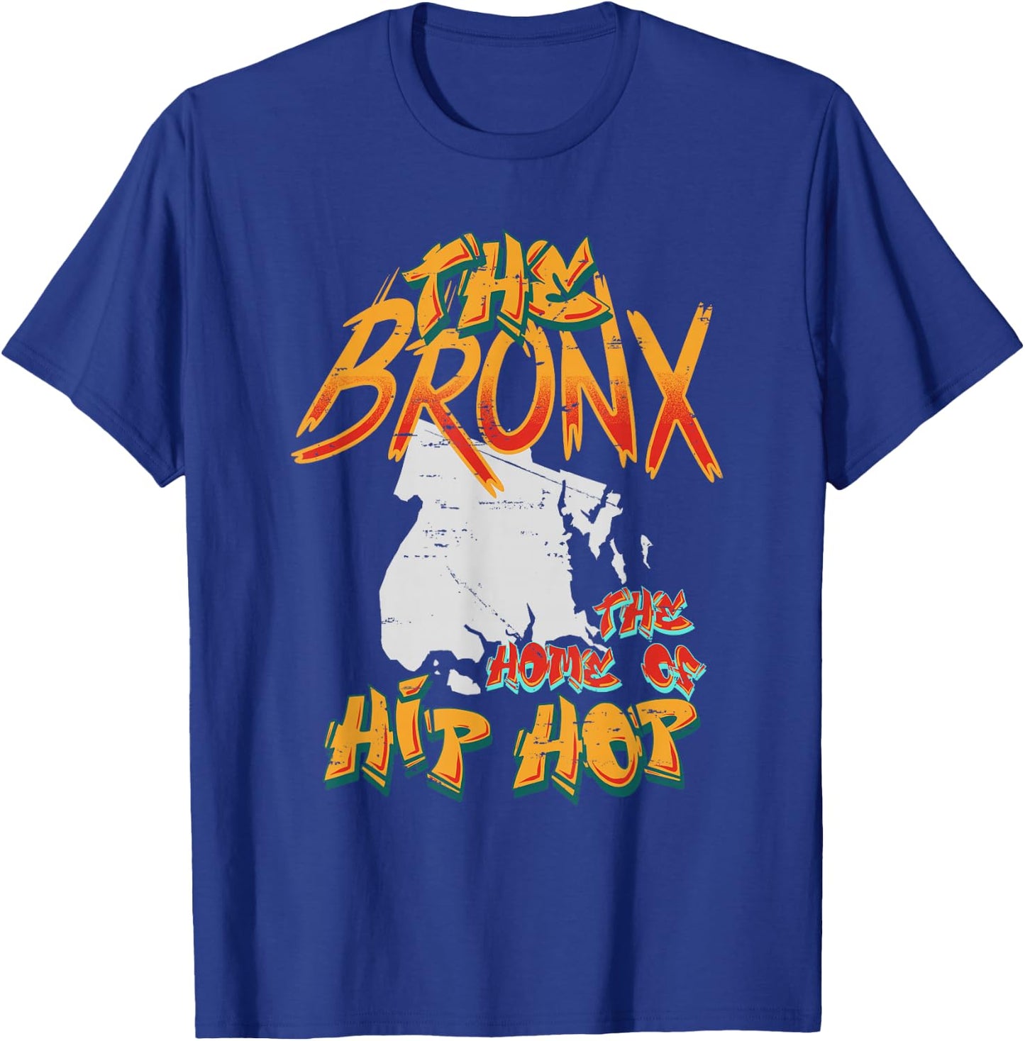 Boogie Down Bronx Hip Hop Rap Graffiti art Music design T-Shirt - T-Shirt | Royal