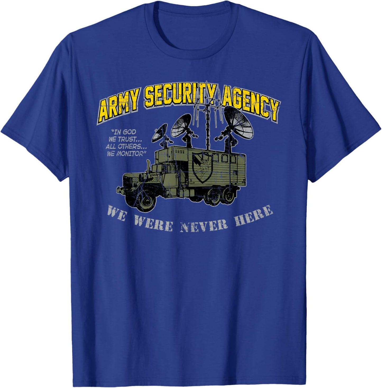 American Marauder: Army Security Agency Listener Truck T-Shirt - T-Shirt | Royal
