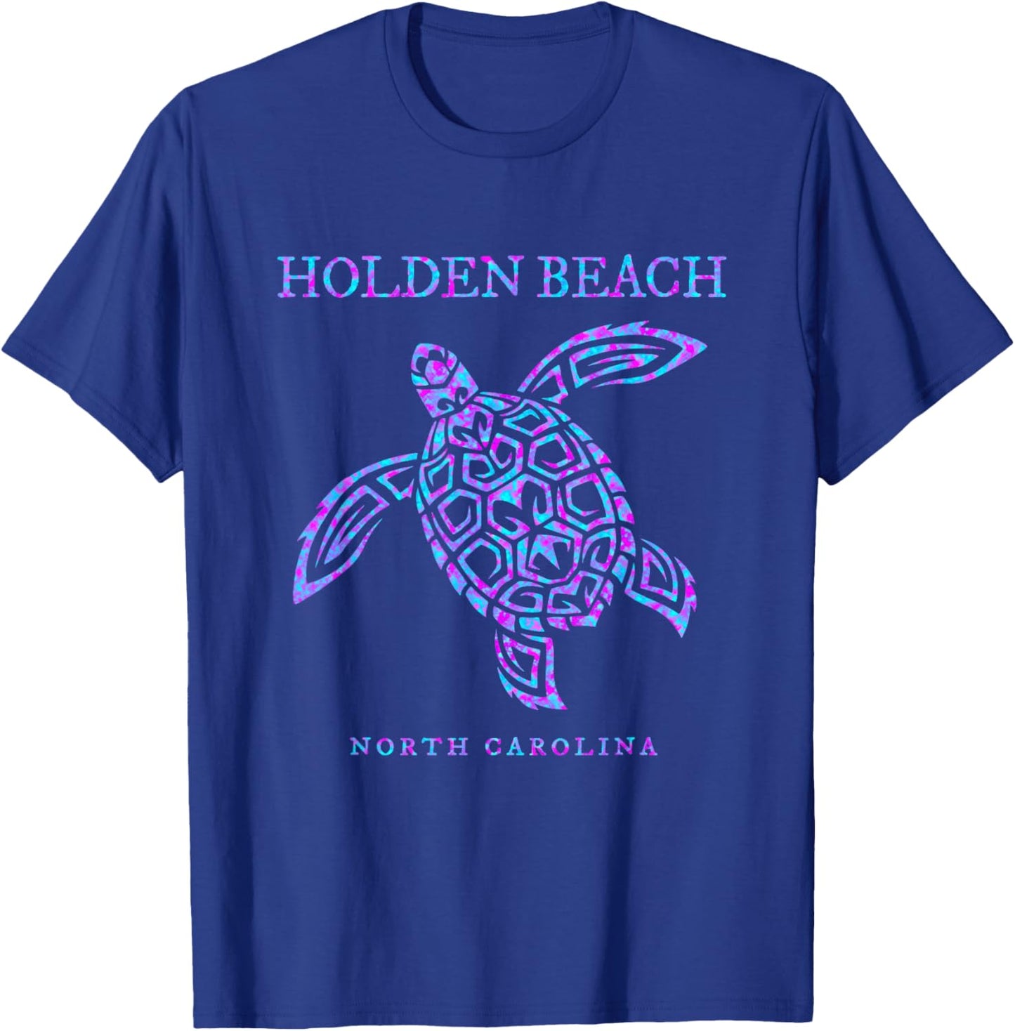 Holden Beach North Carolina Sea Turtle Vacation Souvenir T-Shirt - T-Shirt | Royal