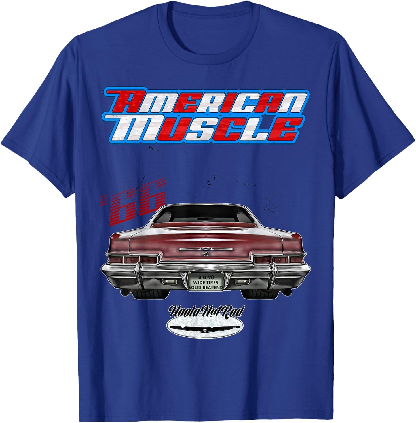 1966,66,HotRod,Impala,Biscayne,Del Ray,DelRay,Muscle Car,USA T-Shirt - T-Shirt | Royal