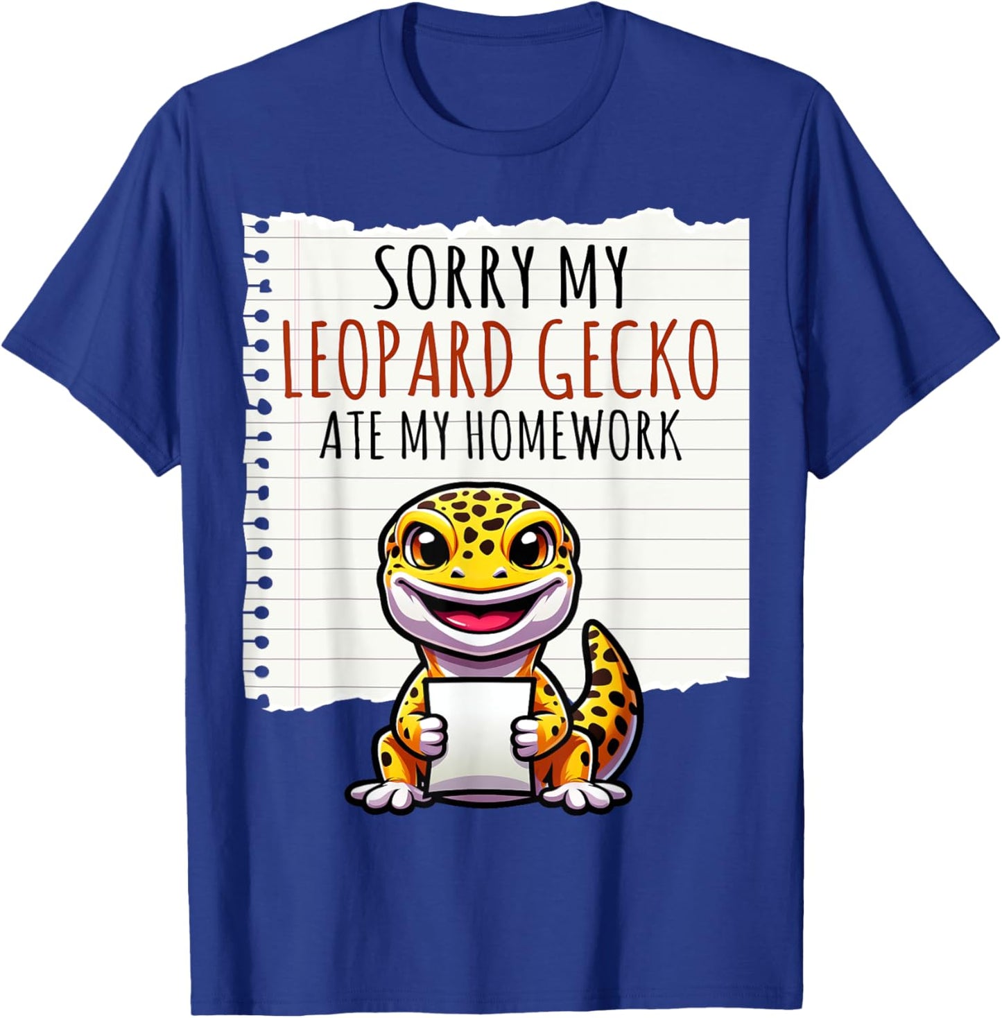 Sorry My Leopard Gecko Ate My Homework Cute Gecko Lover Kids T-Shirt - T-Shirt | Royal